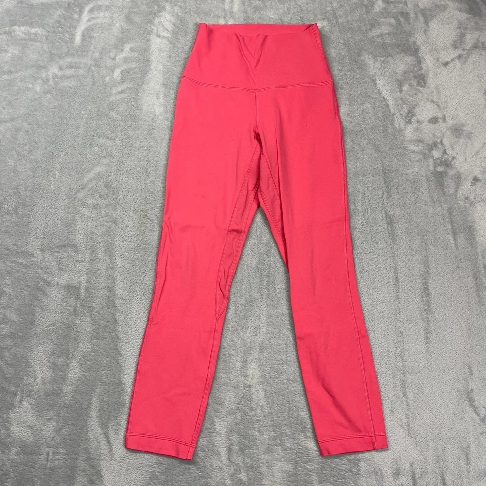 Lululemon Leggings Womens 2 (18/23) Pink Gym Fit Running Align High-Rise Pull-On
